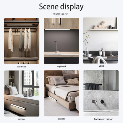 Motion Sensor LED Cabinet Light USB Rechargeable